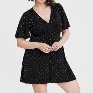 Torrid Jersey Knit Romper Polka Dot